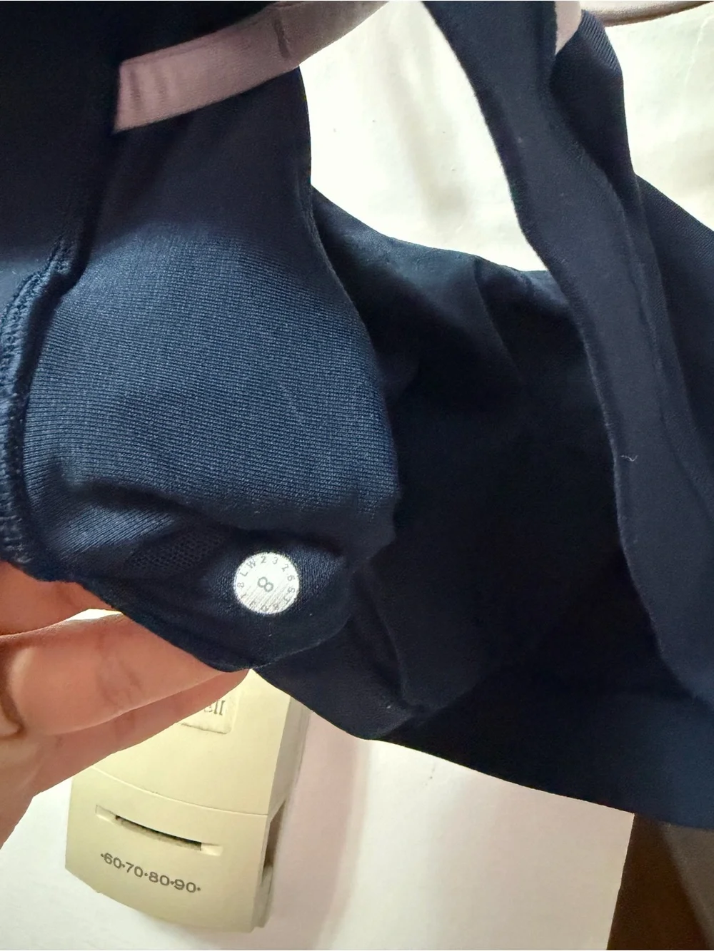 lululemon athletica Navy Sports Bra with Blush Cross-Back Straps